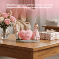 Personalized Couple Heart Showpiece White And Pink