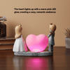 Personalized Couple Heart Showpiece White And Pink