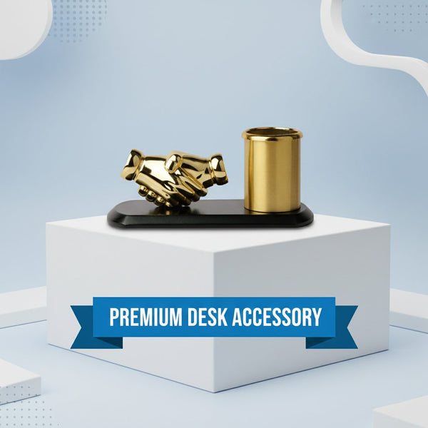Personalized Handshake Pen Holder