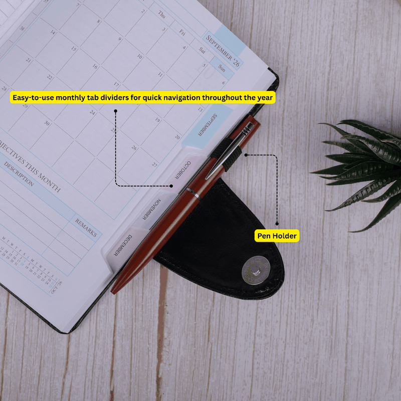 Personalized Black Diary 2026