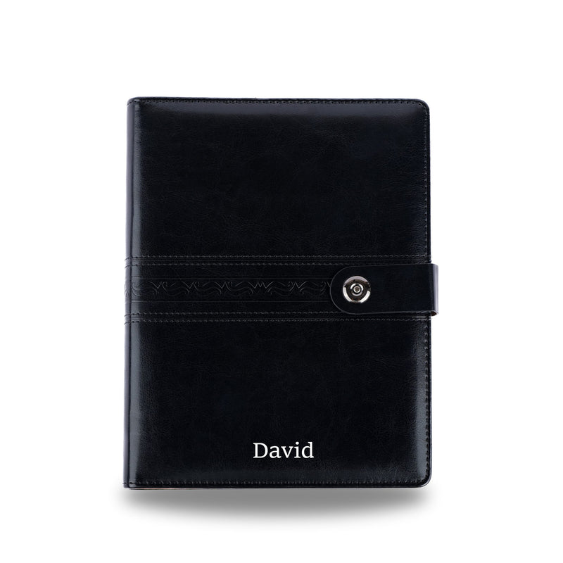 Personalized Black Diary