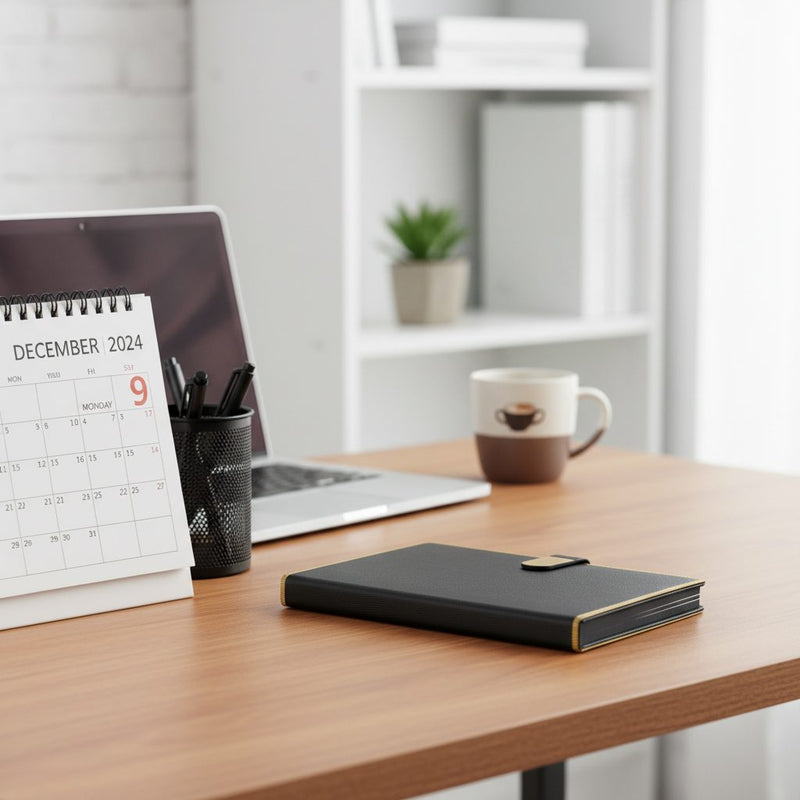 Personalized Black Line Patern Diary