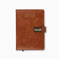 Personalized Brown Diary 2026