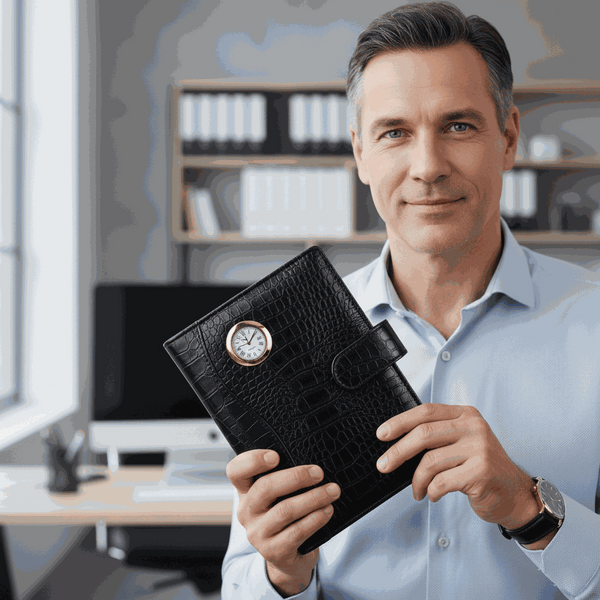 Personalized Diary With Watch Black