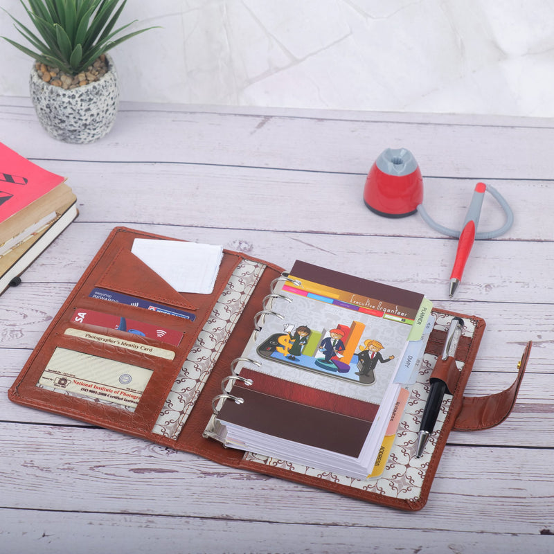 Personalized Diary With Watch Brown