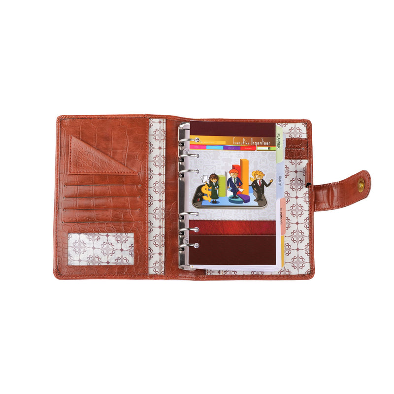 Personalized Diary With Watch Brown