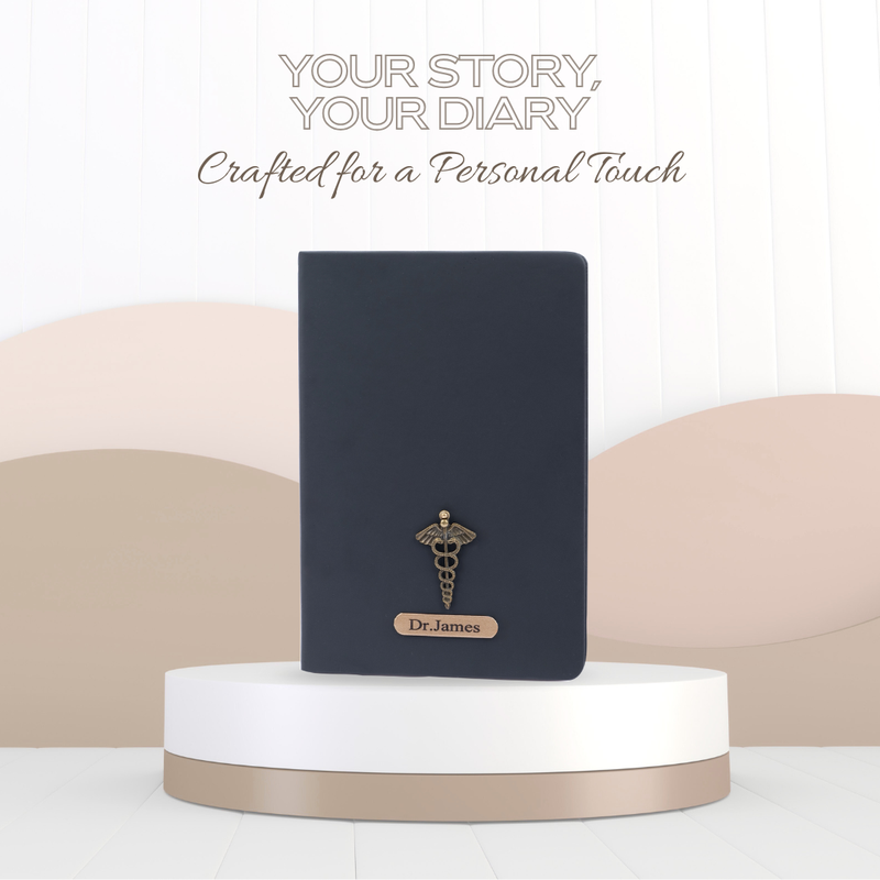 Personalized Dr Charm Black Diary