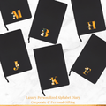 Personalized Alphabet Black Diary