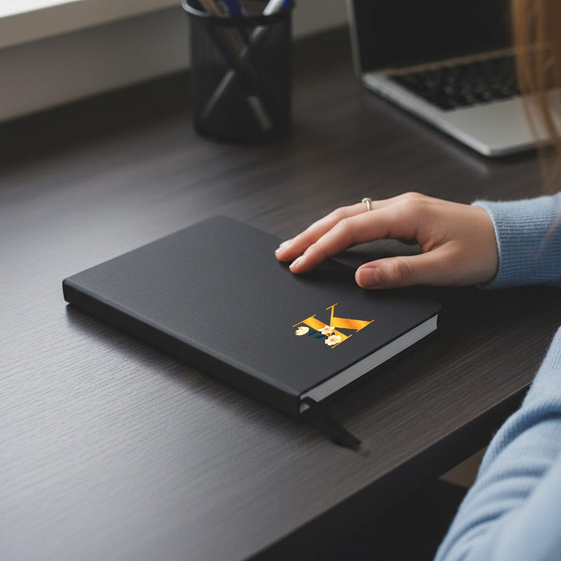 Personalized Alphabet Black Diary