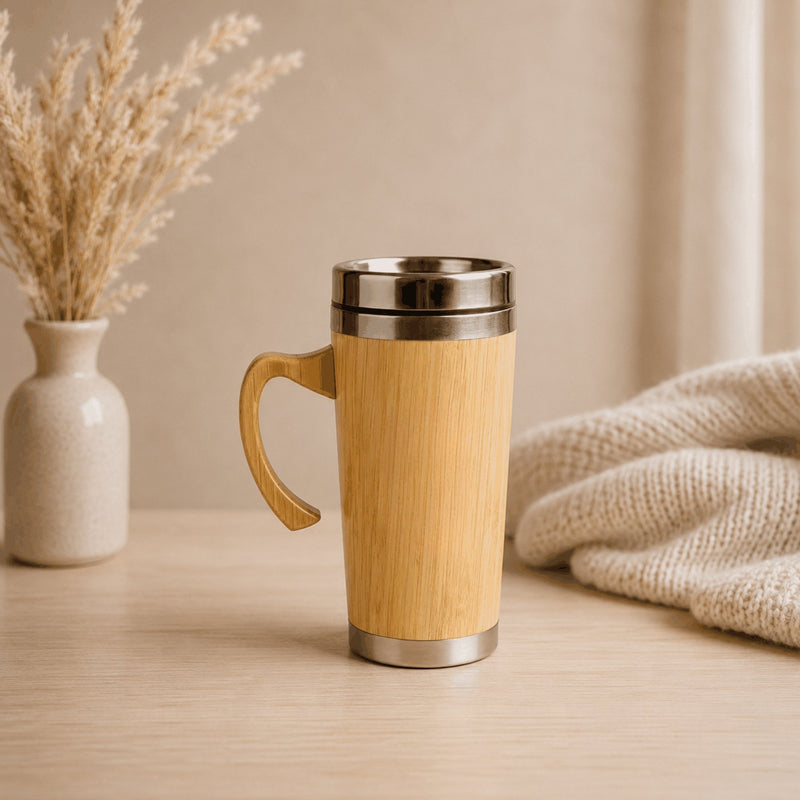 Personalized Bamboo Tumbler With Handle