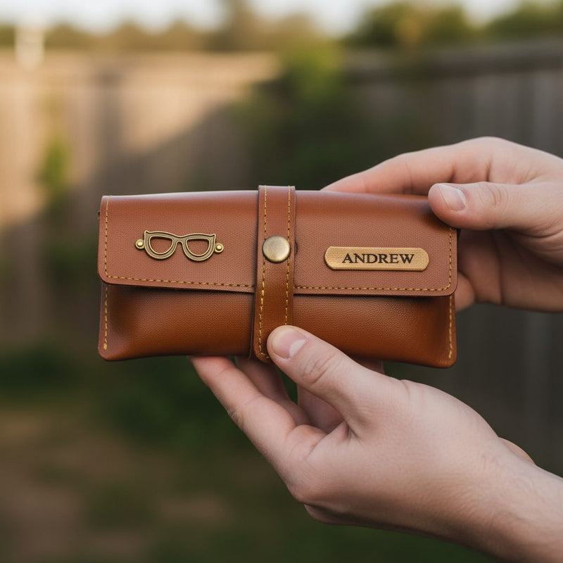 Personalized Eyewear Case - Beige