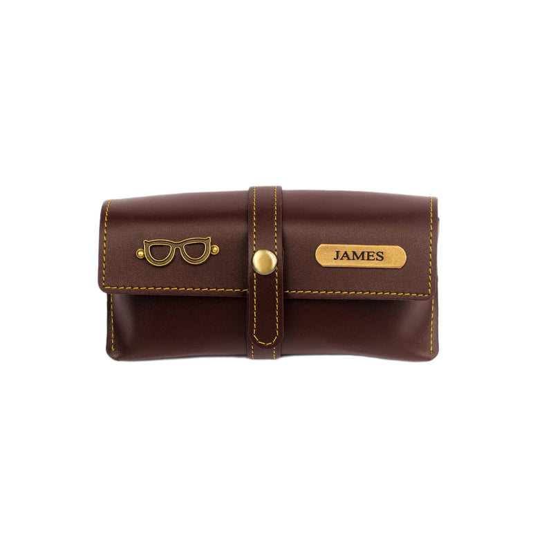 Personalized Eyewear Case - Brown