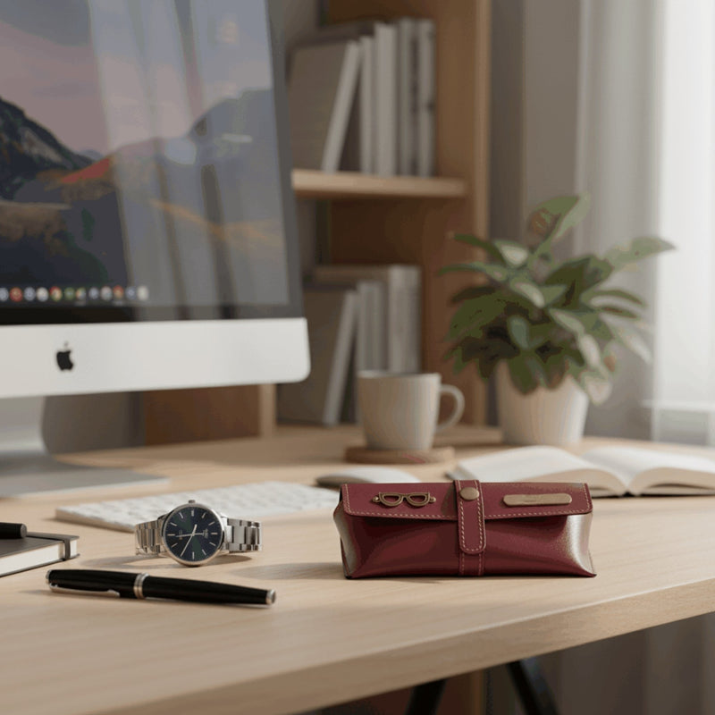Personalized Eyewear Case - Maroon