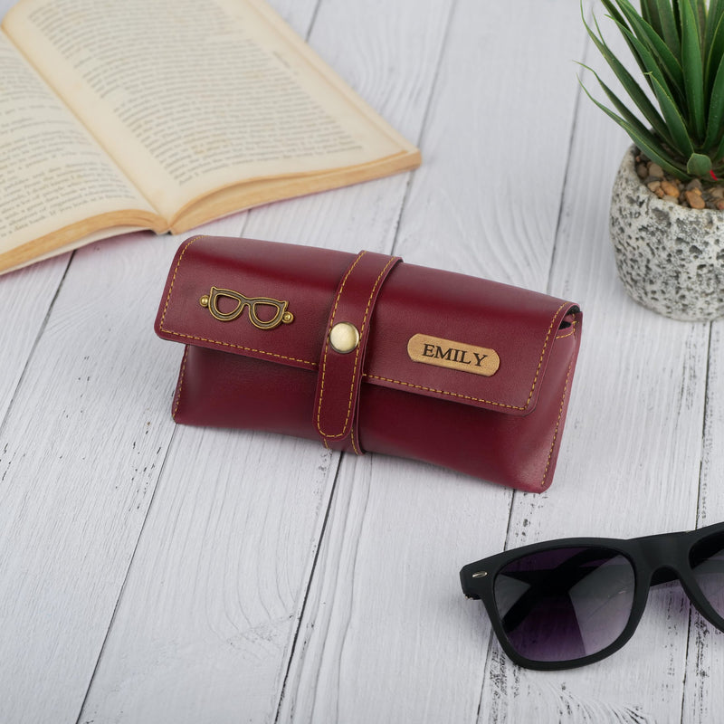 Personalized Eyewear Case - Maroon