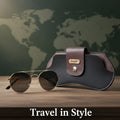 Personalized Eyewear Case Lather - Black