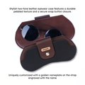Personalized Eyewear Case Lather - Black