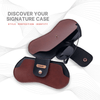 Personalized Eyewear Case Lather - Brown