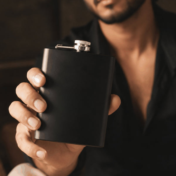 Personalized Hip Flask Black