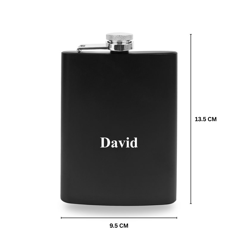 Personalized Hip Flask Black