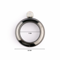 Personalized Hip Flask - Dark Silver