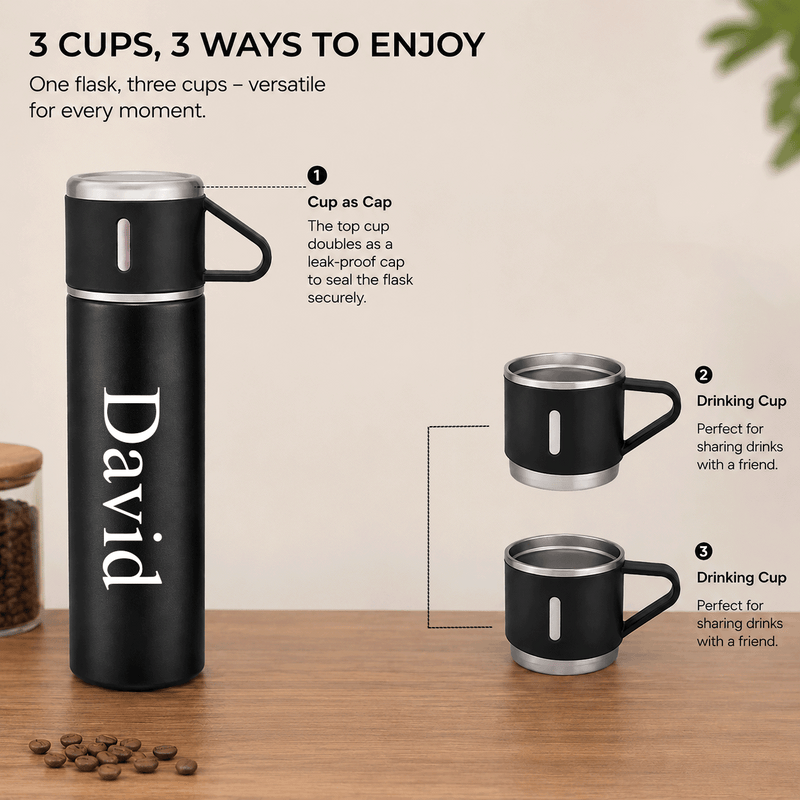 Personalized Vacuum Flask Set