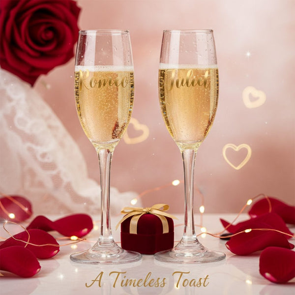 Personalized Champagne Flute Glasses