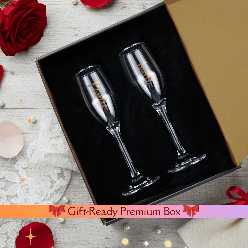Personalized Champagne Flute Glasses