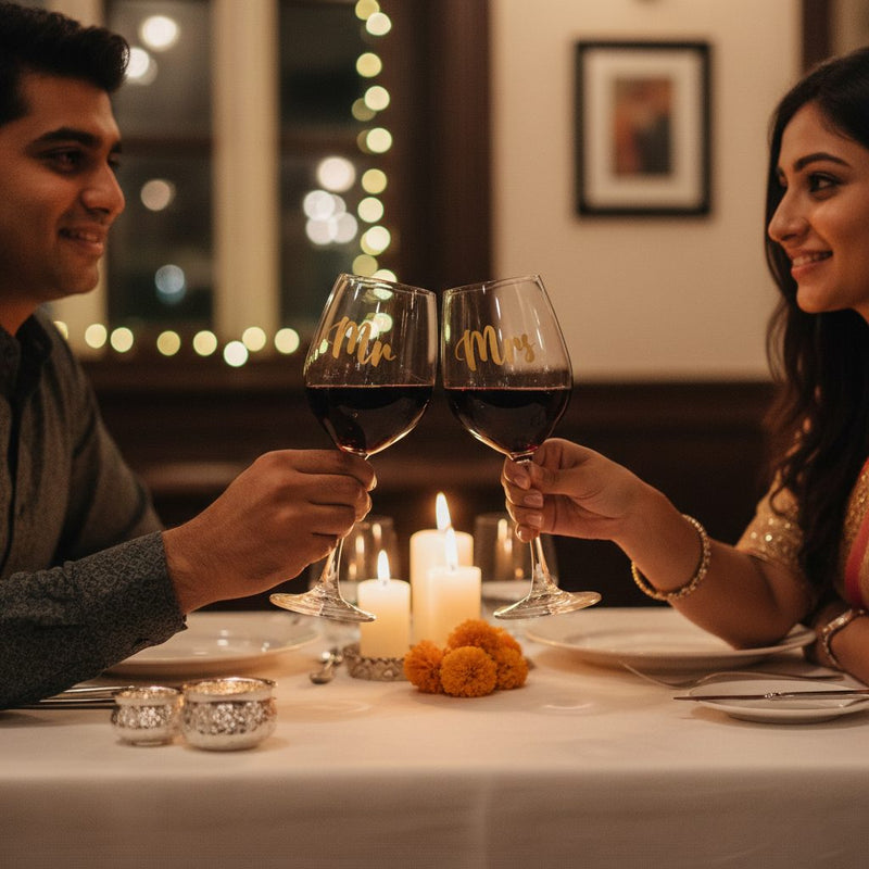 Personalized Couple Wine Glass