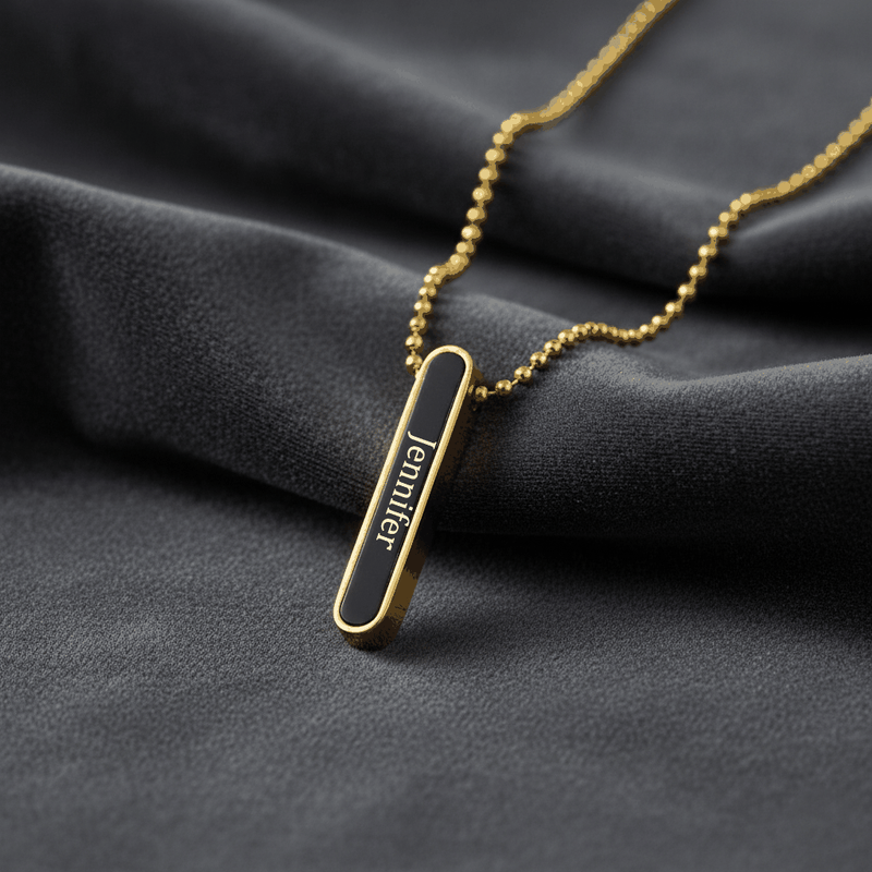 Personalized Silver And Gold Chain Couple