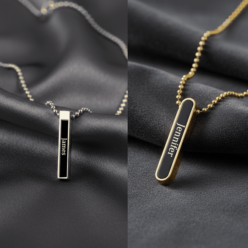 Personalized Silver And Gold Chain Couple
