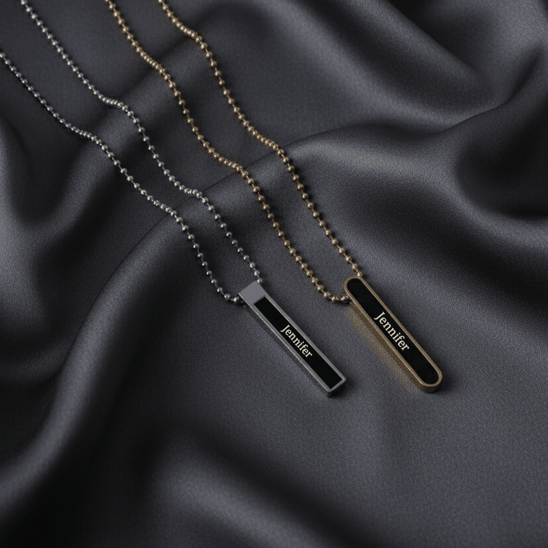 Personalized Silver And Gold Chain