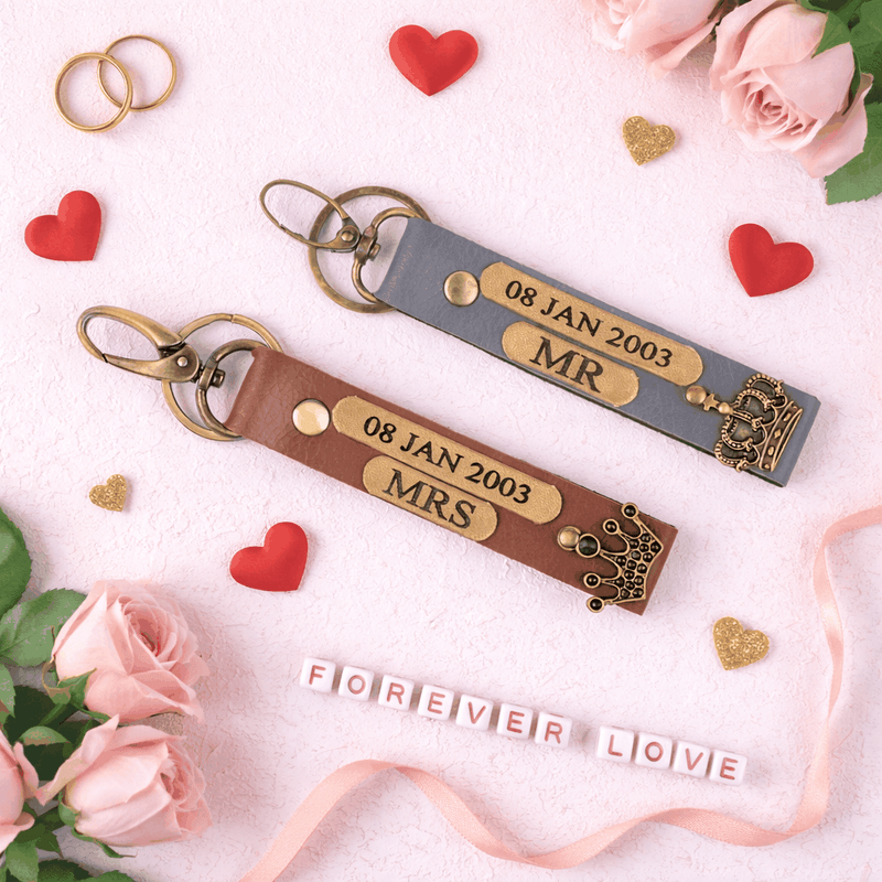 Personalized Couple Keychain Couple Keychain 4