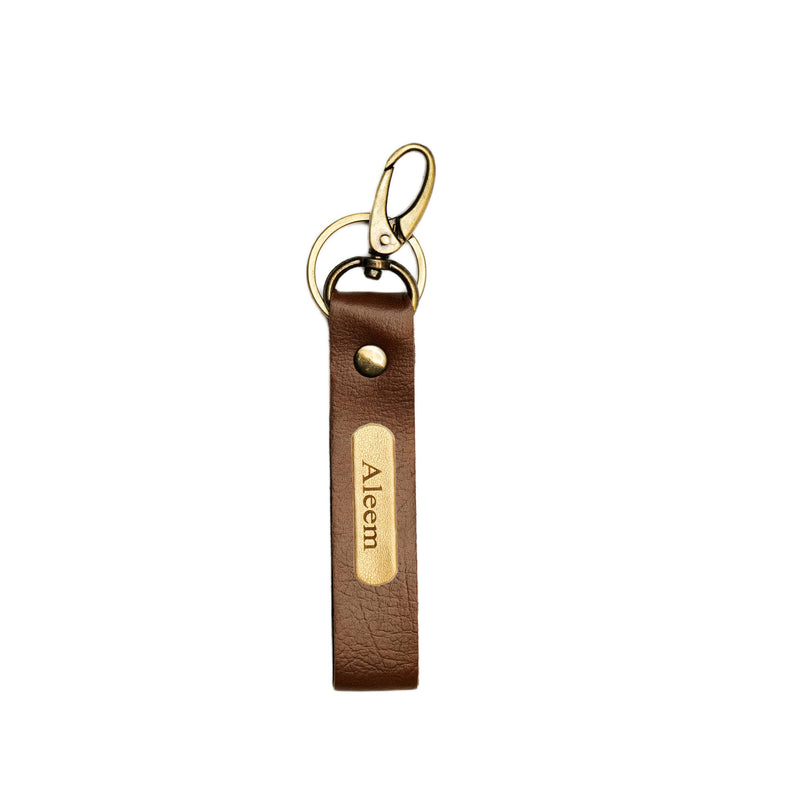 Personalized Keychains - Light Brown