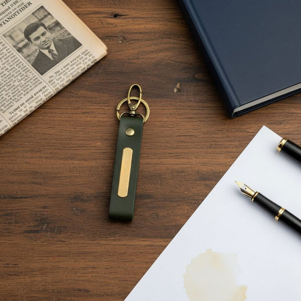 Personalized Keychains - Olive Green