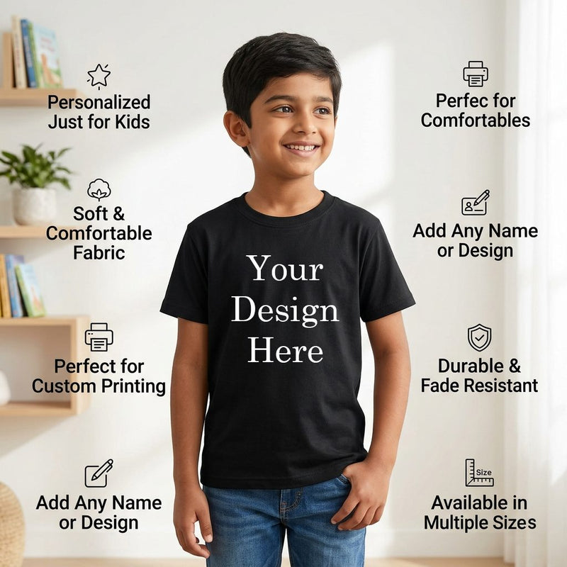 Personalized Kids T-Shirts - Black