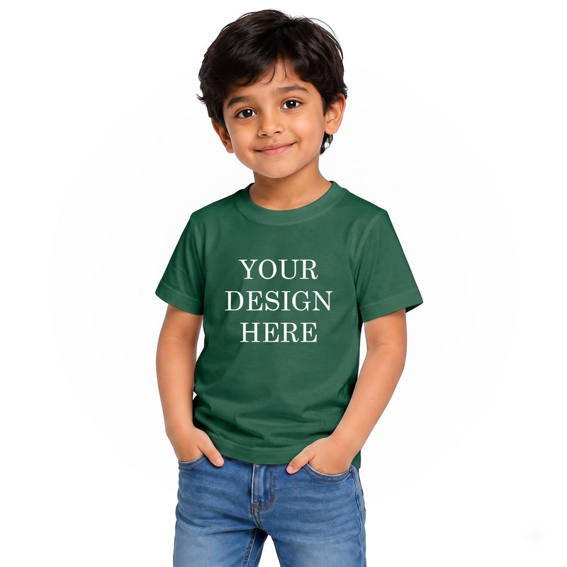 Personalized Kids T-Shirts - Bottle Green