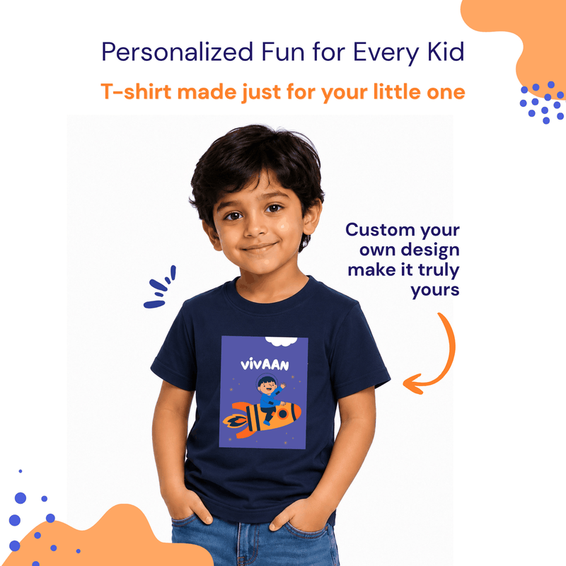 Personalized Kids T-Shirts - Navy Blue