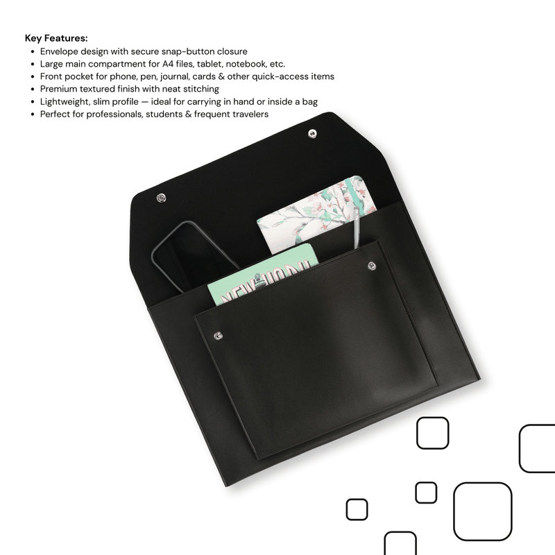 Personalized Folder Bag - Black