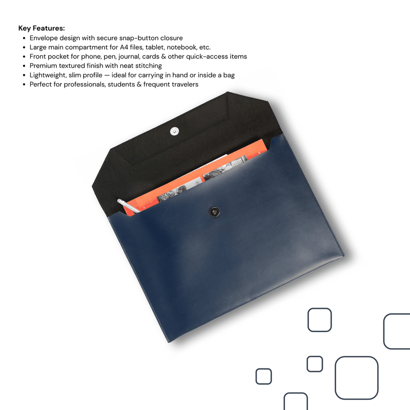 Personalized Folder Bag - Blue
