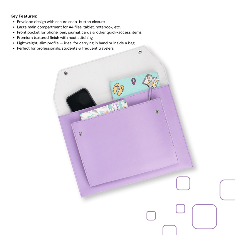 Personalized Folder Bag - Purple