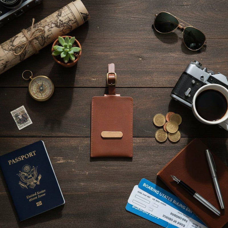 Personalized Luggage Tag - Light Brown