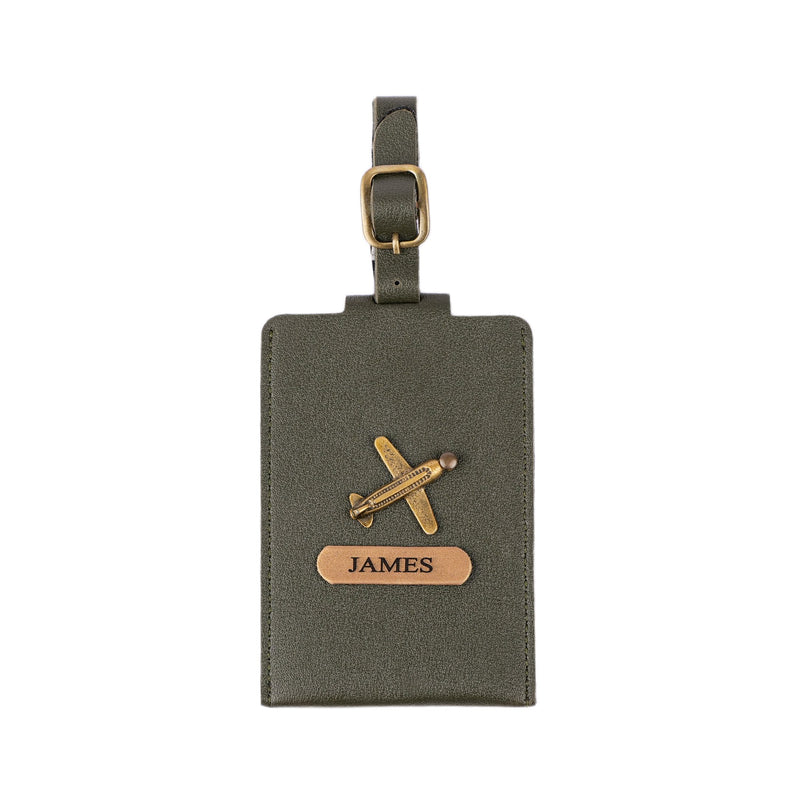 Personalized Luggage Tag - Olive Green