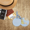 Personalized Round World Map Printed Personalized Name Luggage Tag