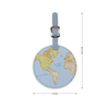 Personalized Round World Map Printed Personalized Name Luggage Tag