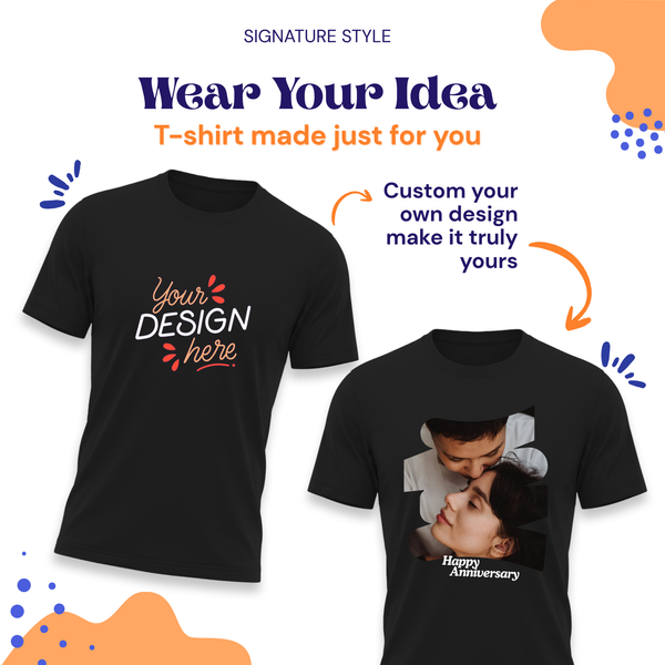 Personalized Men T-Shirts - Black