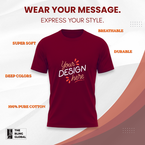 Personalized Men T-Shirts - Maroon