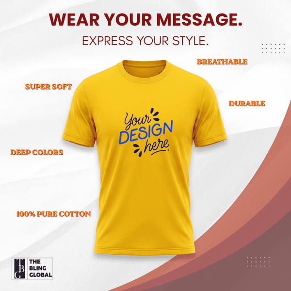 Personalized Men T-Shirts - Yellow