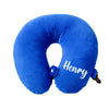 Personalized Neck Pillow And Eye Mask Set - Blue