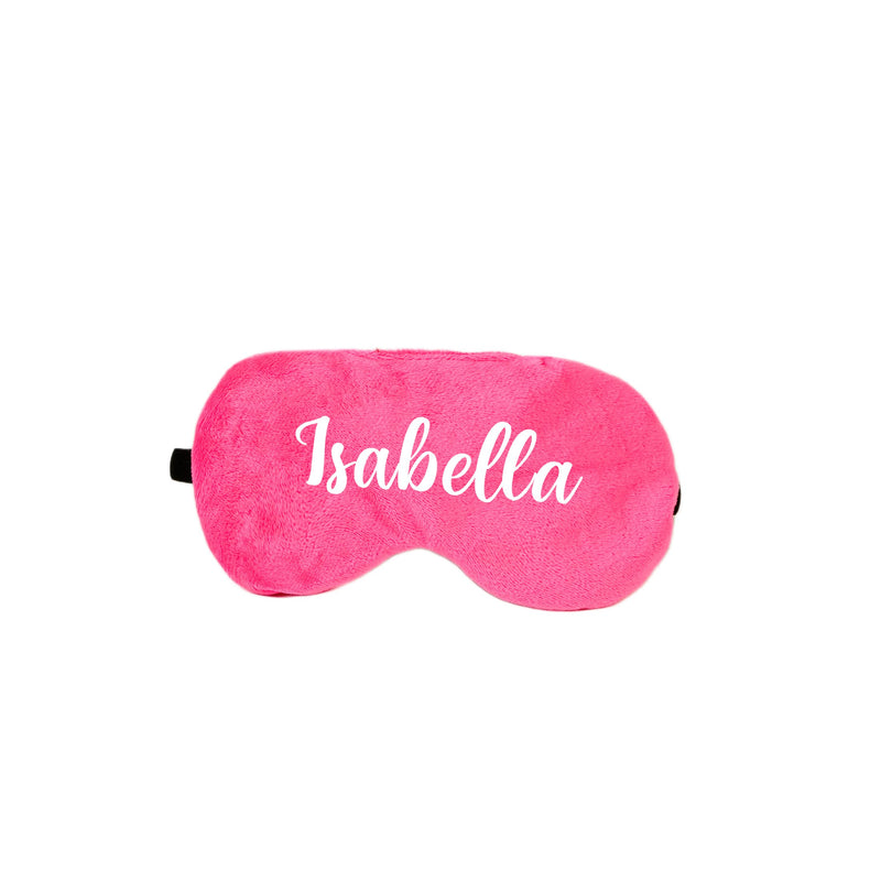 Personalized Neck Pillow And Eye Mask Set - Pink