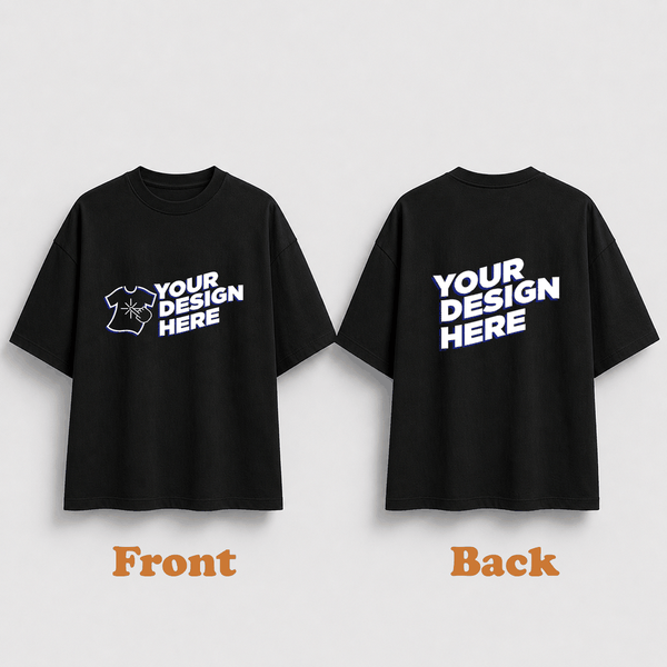 Personalized Oversized T-Shirts - Black